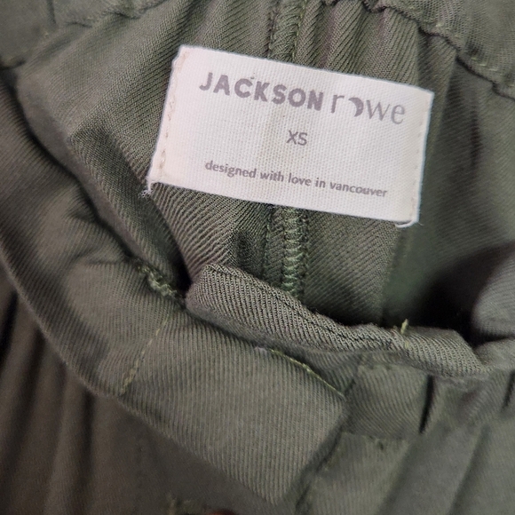 Jackson Rowe Dana Pants High Rise Wide Leg Crop Paperbag Pull On Elastic size xs - Picture 6 of 11